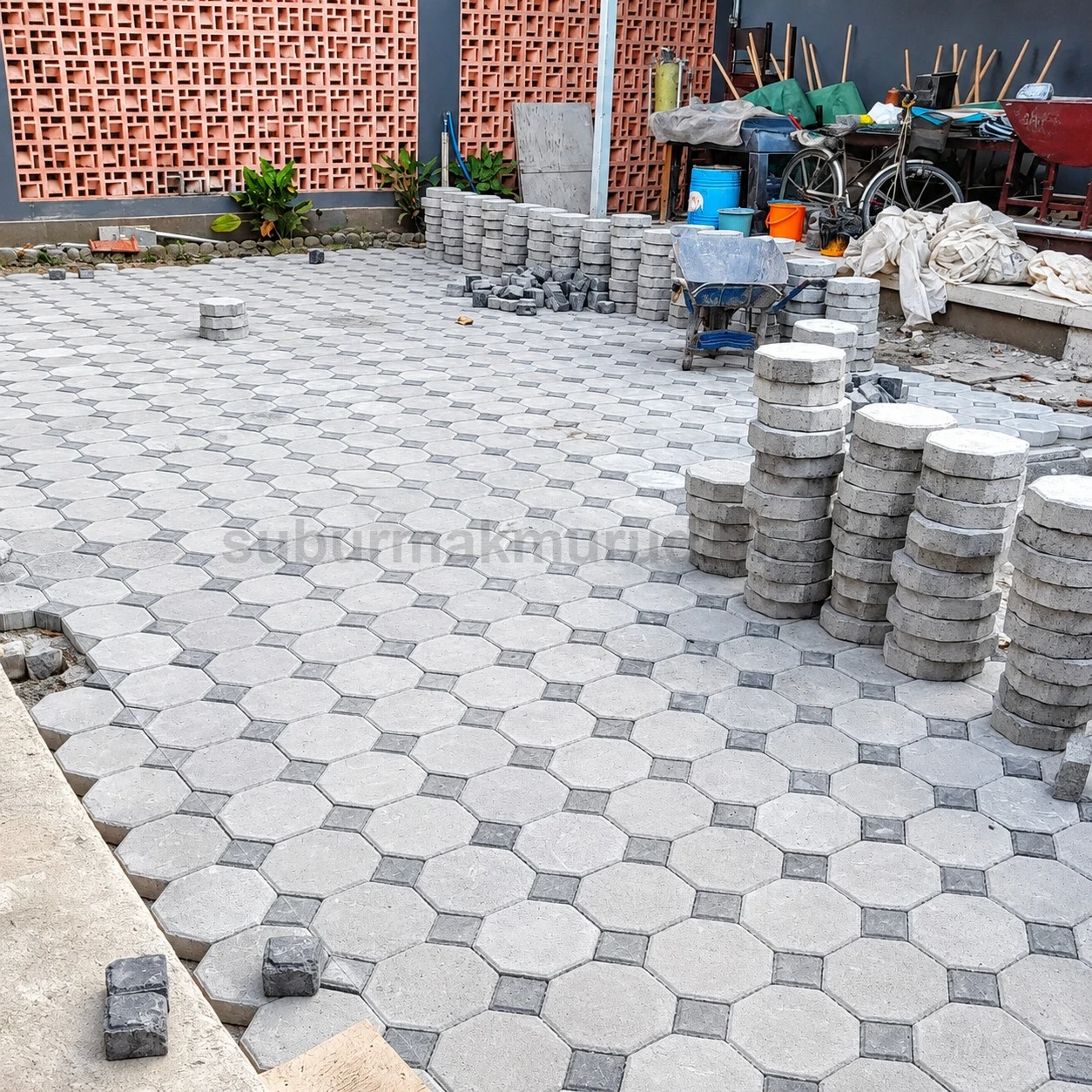 jasa pasang paving block segi 8 di tegal