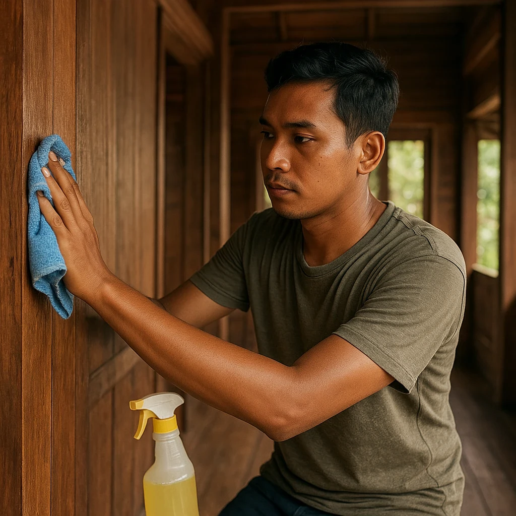 cara merawat rumah kayu